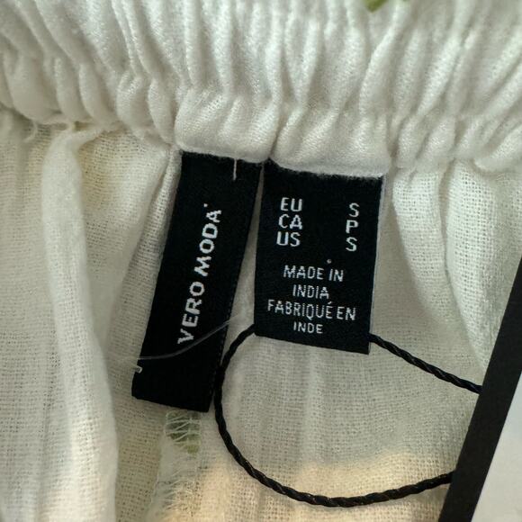 Vero Moda Maya High Waist Flounce Mini Detail Skirt - White/Venus NWT Size Small - Picture 8 of 9